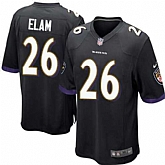 Nike Men & Women & Youth Ravens #26 Matt Elam Black Team Color Game Jersey,baseball caps,new era cap wholesale,wholesale hats